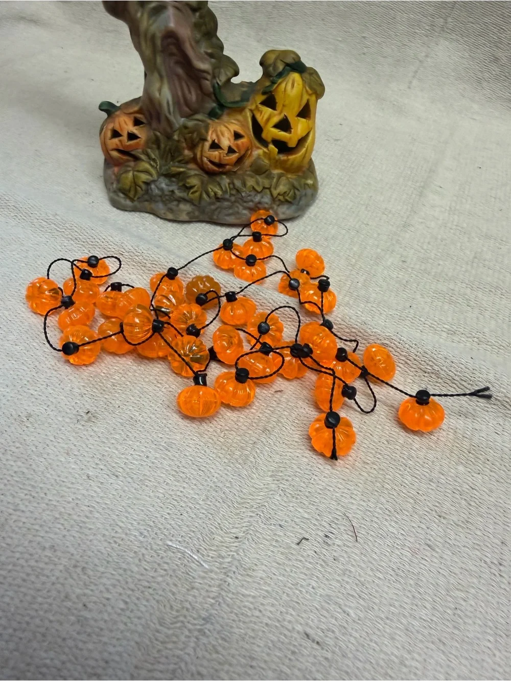 Halloween Lighted Jack-o-lantern Tree with Pumkins -Battery On/Off 17”
